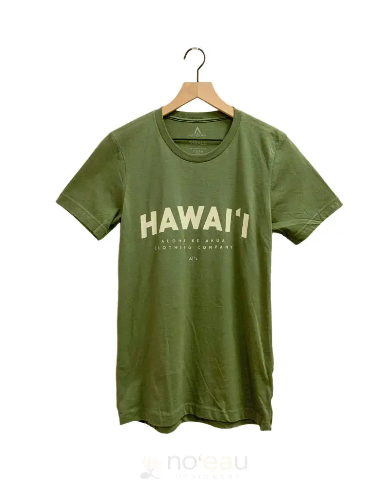ALOHA KE AKUA - Hawaii Men's Military Green Tee - Noʻeau Designers