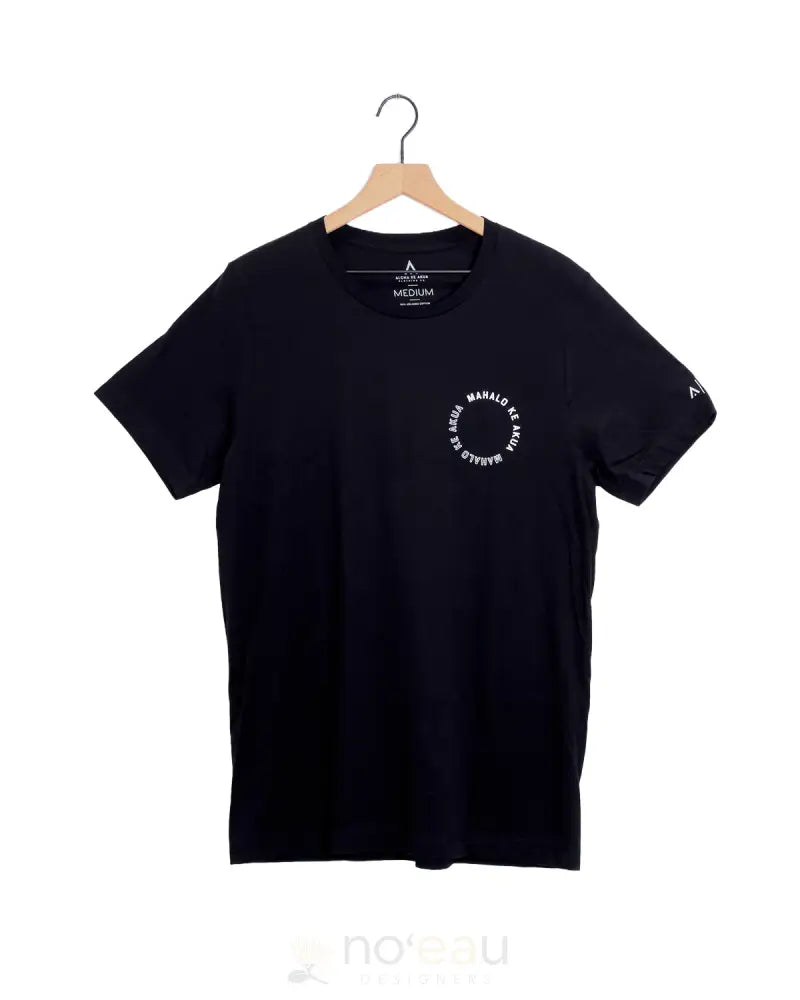 ALOHA KE AKUA - Mahalo Ke Akua Men's Black T-Shirt - Noʻeau Designers