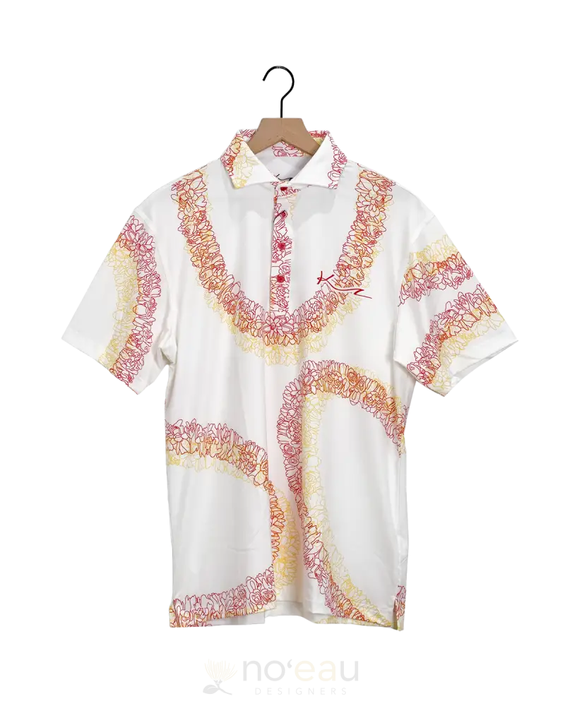 Kaʻimiokekai - Tuberose White Polo Shirt Men’s Clothing