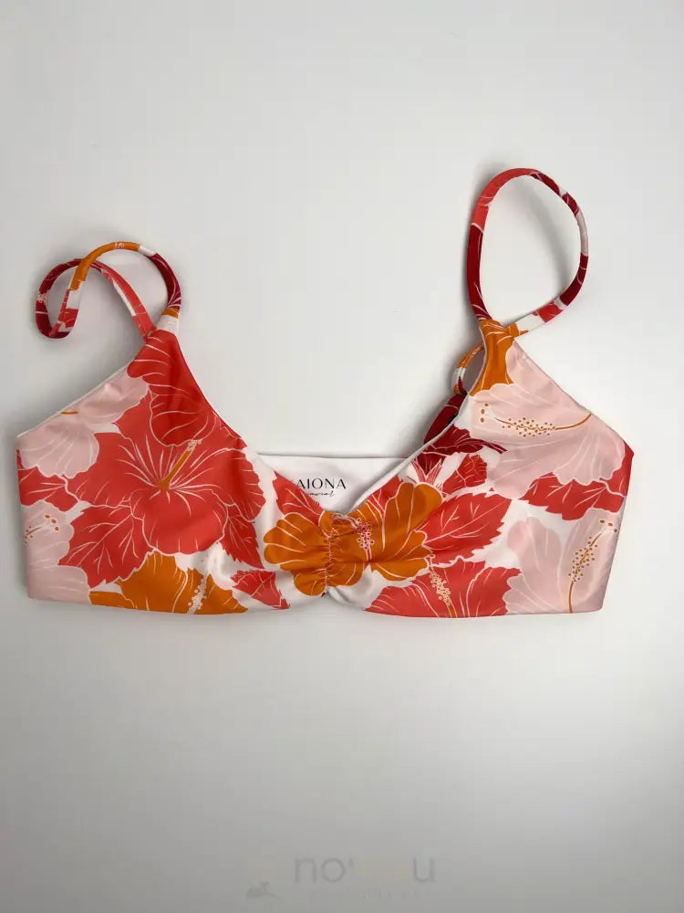 KAIONA SWIMWEAR - Mokolii Hibiscus Sunset Bikini Top - Noʻeau Designers