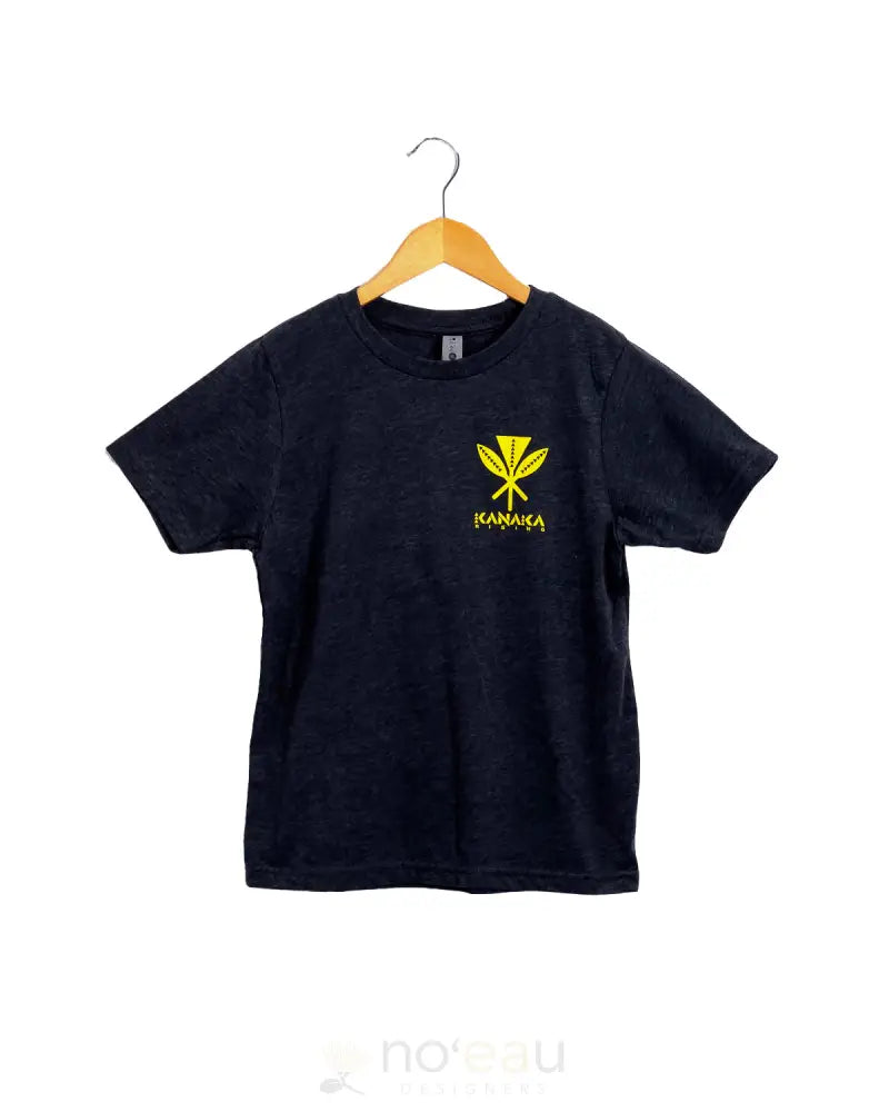 KANAKA RISING - Kahili Charcoal Keiki T-Shirt - Noʻeau Designers
