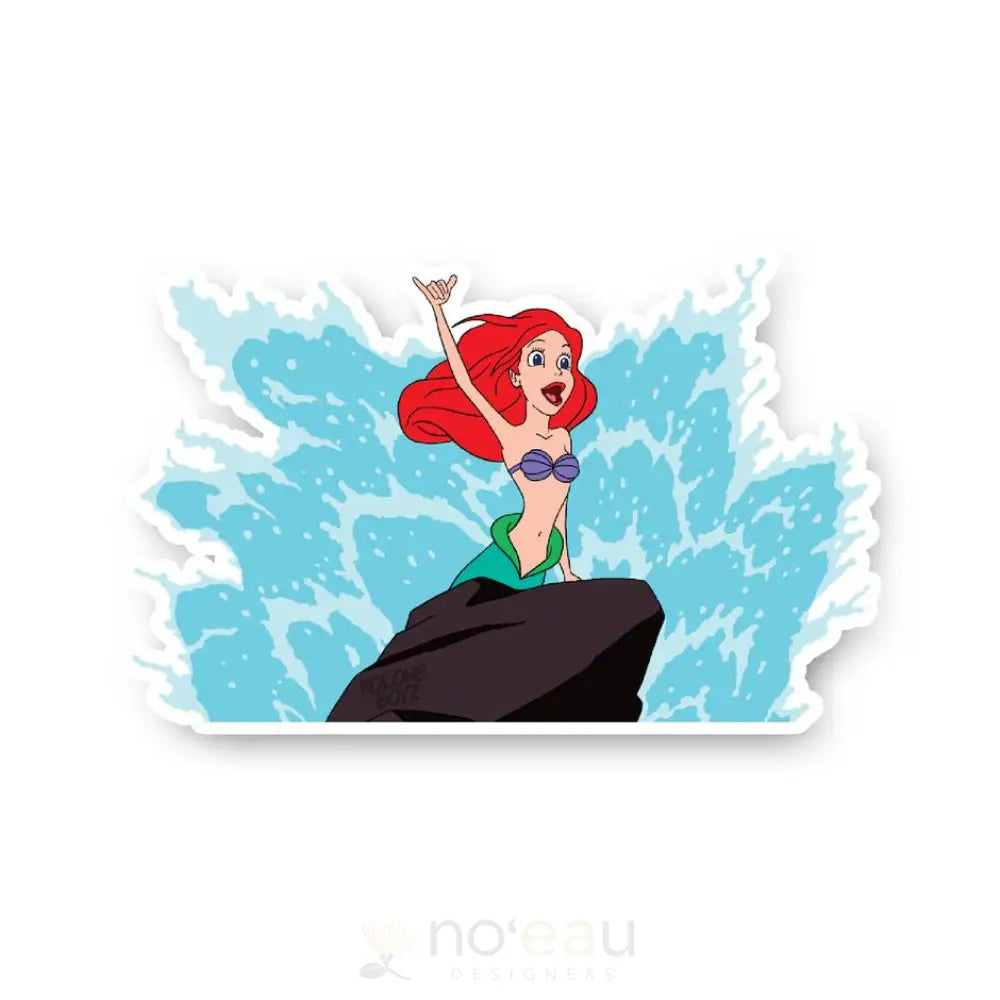 KOLOHE BOYZ - Shaka Mermaid Sticker - Noʻeau Designers