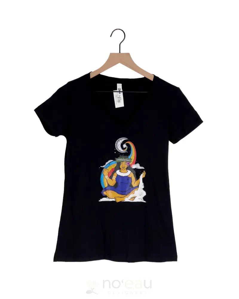 MAKAKU DESIGNSZ - "Hina" Black Womens T-Shirt - Noʻeau Designers