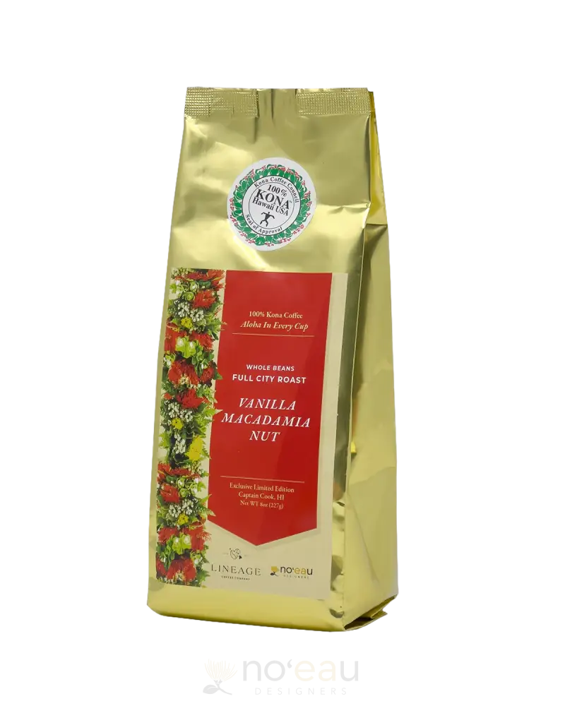 Noeau X Lineage Coffee Company - 100% Kona Coffee Beans Vanilla Macadamia Nut Food