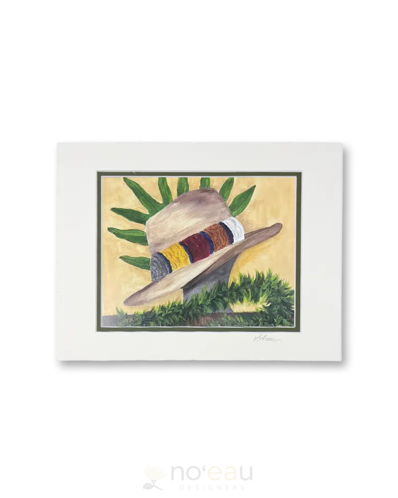 Smiles Hawaii 808 - Assorted 8X10 Matted Prints Feather Lei Hat A Home Goods