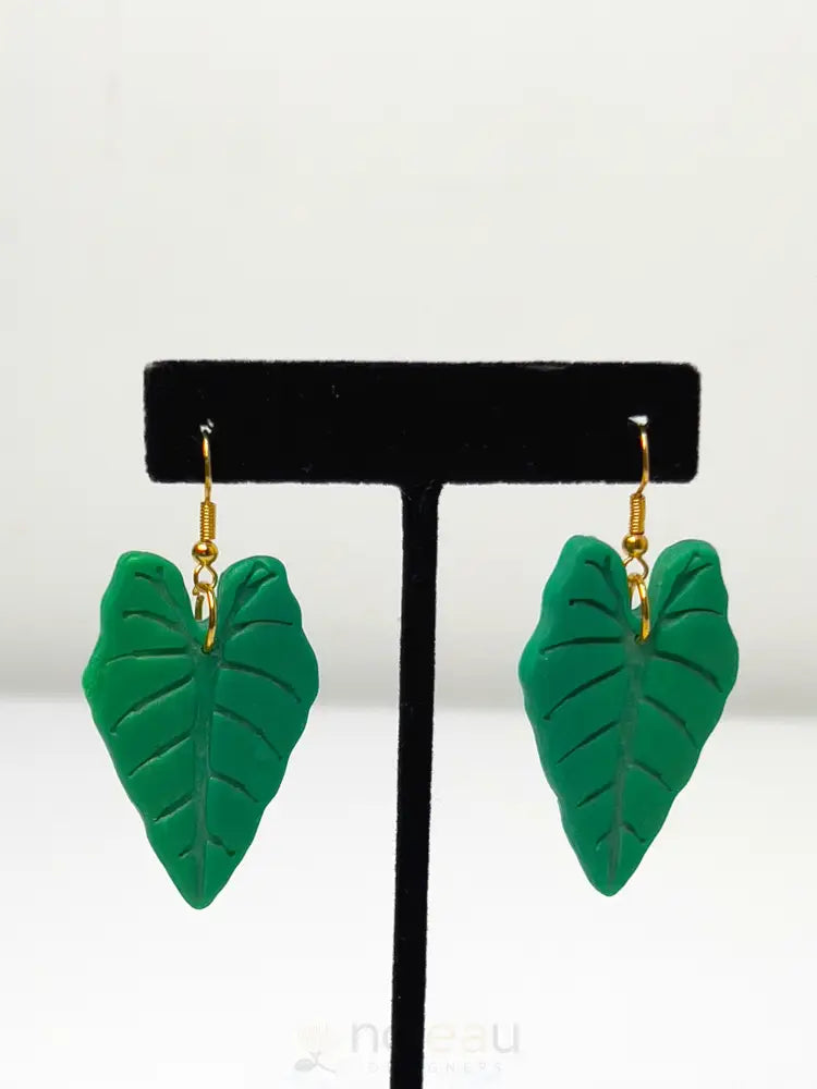 SWEET KALEI - Kalo Clay Earring w/Gold Plated Hooks - Noʻeau Designers