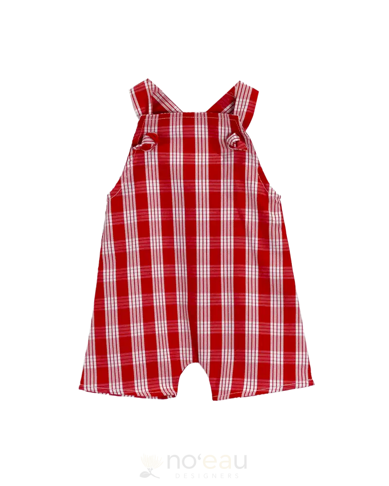 The Keiki Dept - Palaka Keiki Romper Red / 6M Kid’s Clothing