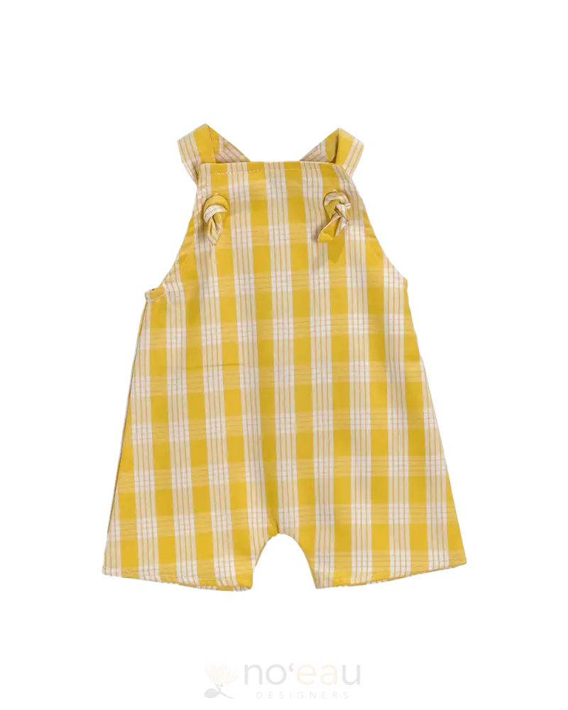 The Keiki Dept - Palaka Keiki Romper Yellow / 6M Kid’s Clothing