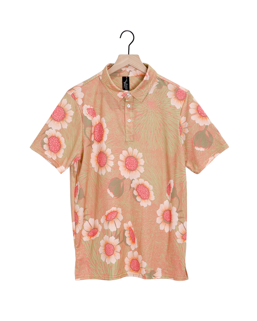 KINI ZAMORA - Bloom Sunrise Polo Shirt - Noʻeau Designers