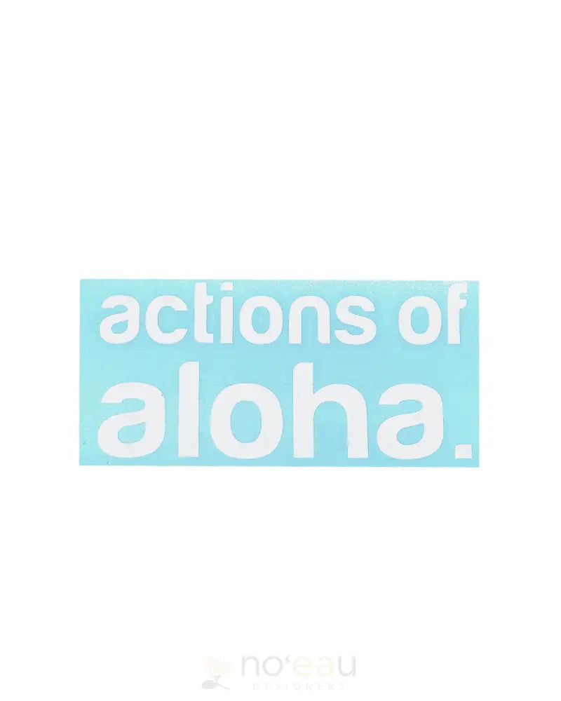 ACTIONS OF ALOHA - AOA Logo White Sticker - Noʻeau Designers
