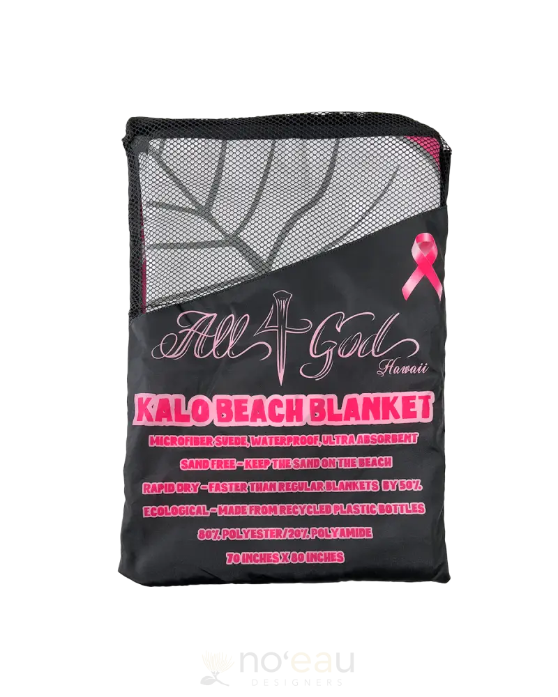 All 4 God - Hawaiian Faith Breast Cancer Awareness Pink Collection Beach Blanket Accessories