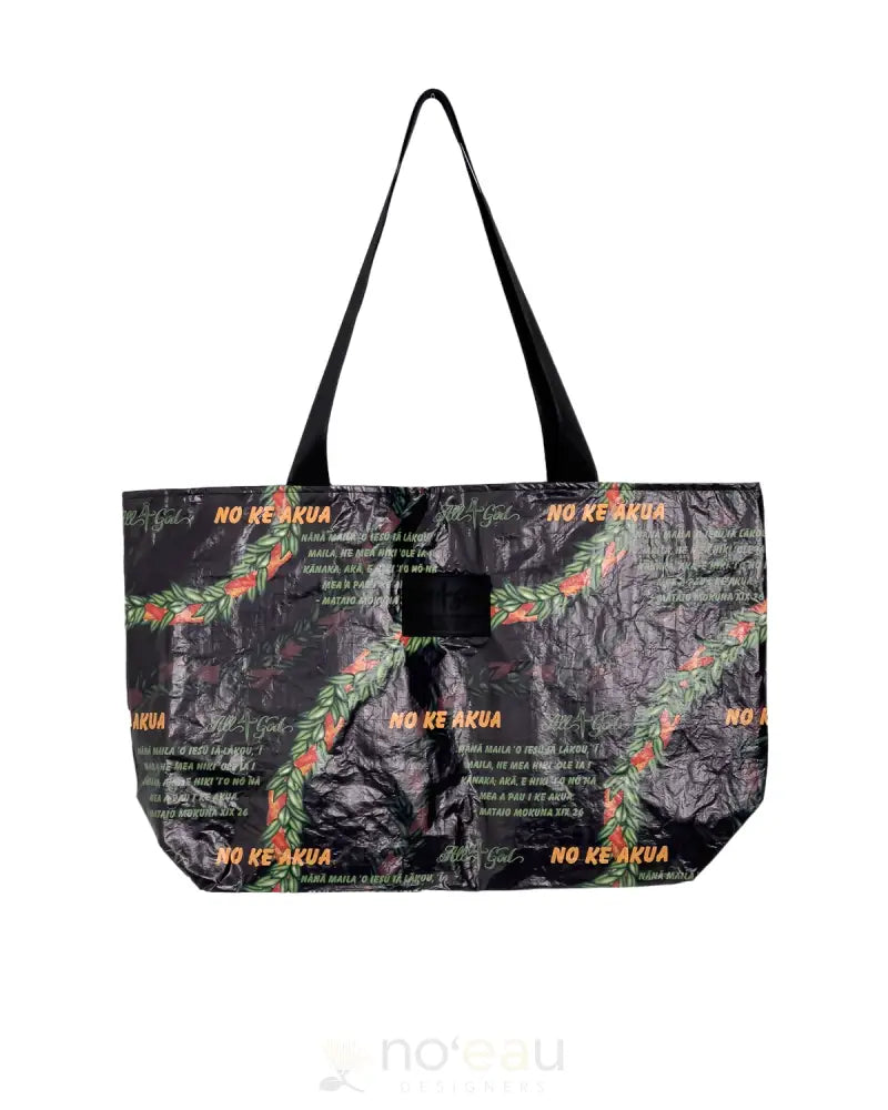 All 4 God - Maile + Ilima Tote Bags Jumbo Accessories
