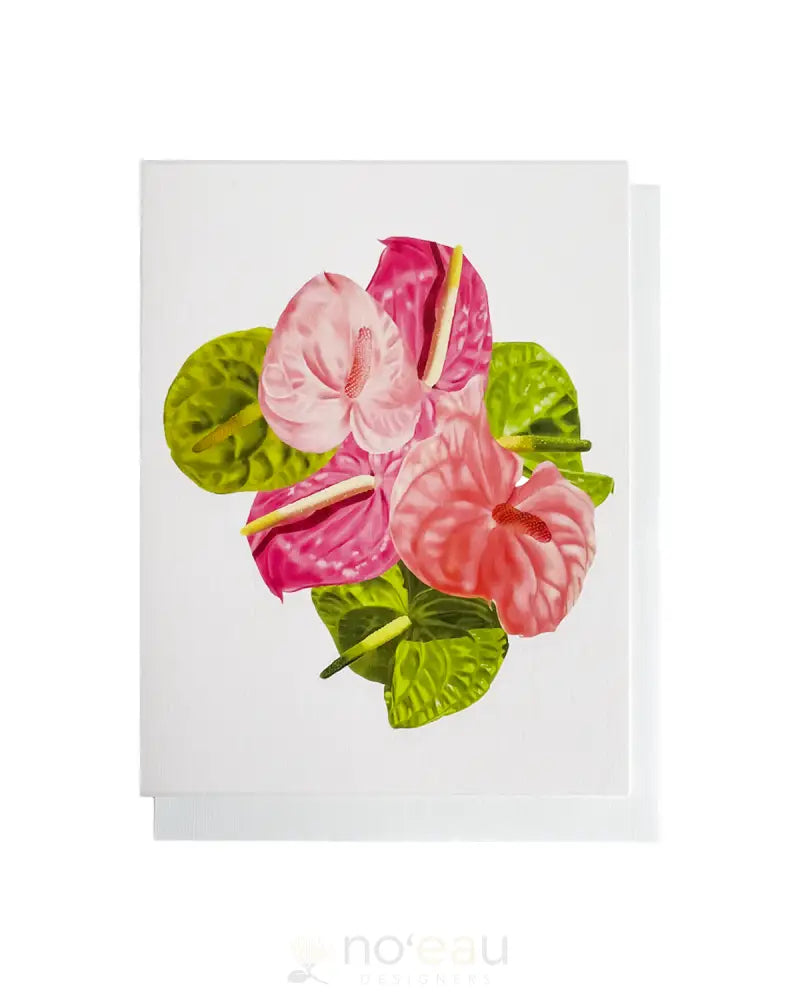 ALOHA DE MELE - Greeting Cards 5 x 7 / ANTHURIUM STATIONERY
