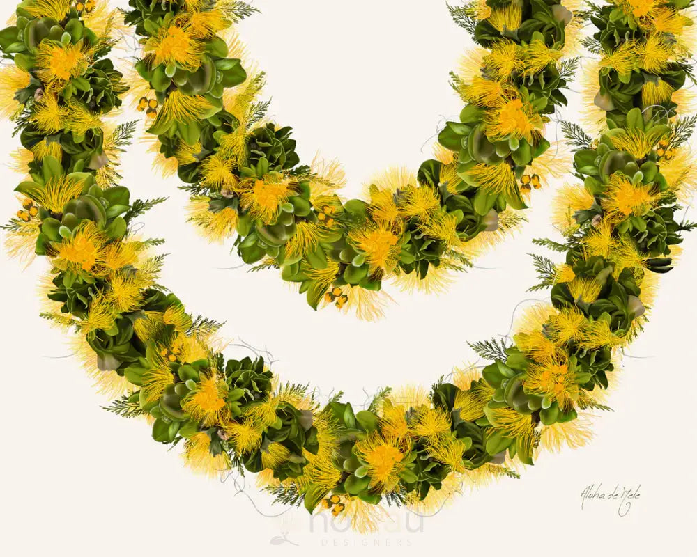 ALOHA DE MELE Lei Lehua Mamo HOME GOODS