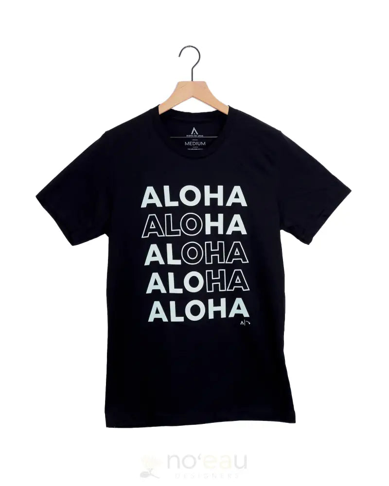 ALOHA KE AKUA - Alo Oha Ha Black Men T-shirt - Noʻeau Designers