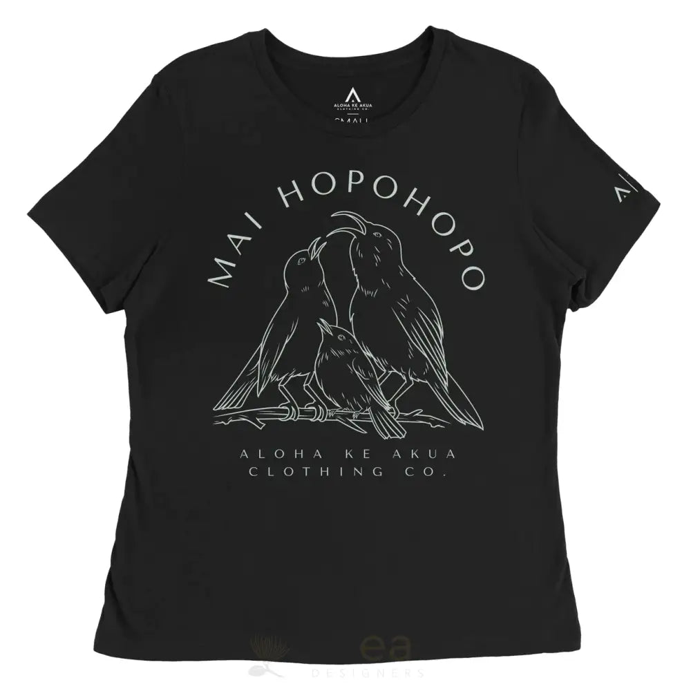 ALOHA KE AKUA CLOTHING CO. - Mai Hopohopo Black Womens T-Shirt - Noʻeau Designers