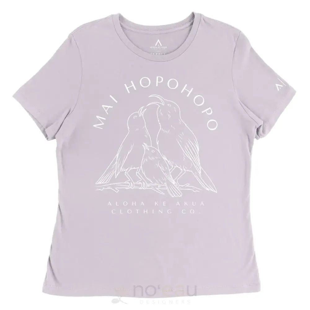 ALOHA KE AKUA CLOTHING CO. - Mai Hopohopo Lavender Dust Womens T-Shirt - Noʻeau Designers