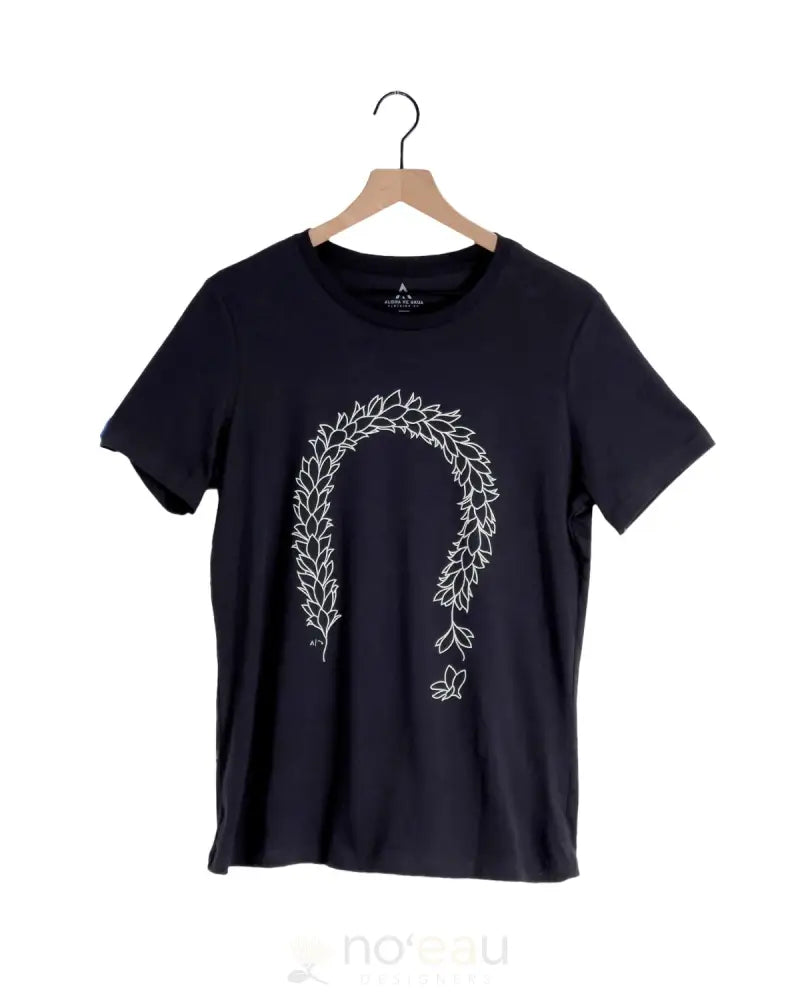 ALOHA KE AKUA - Lei Melia Womens Shirt Dark Grey - Noʻeau Designers