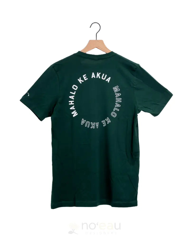 ALOHA KE AKUA - Mahalo Ke Akua Men's Forest Green T-Shirt - Noʻeau Designers