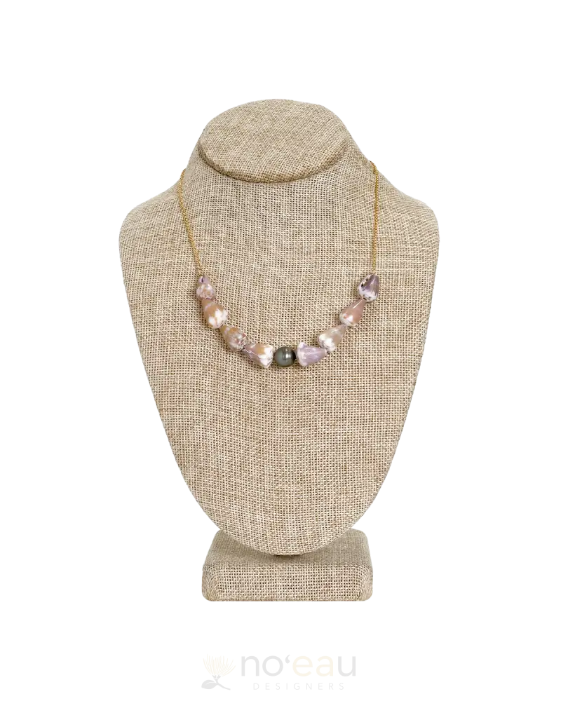 Aumoana - Assorted Shell Gold Filled Necklaces ’18 Purple Cone Shell W/Tahitian Pearl 8 Jewelry