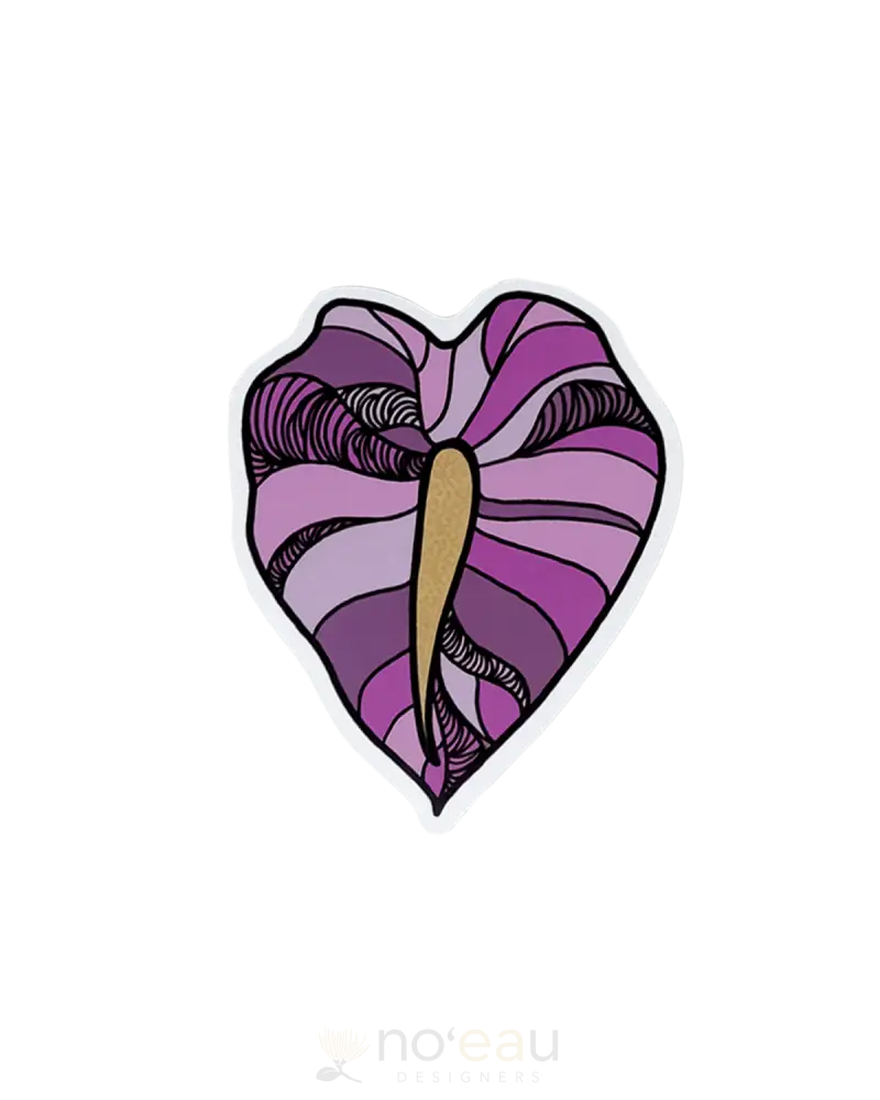 Aumoana - Assorted Stickers Purple Anthurium Stickers/Pins/Patches