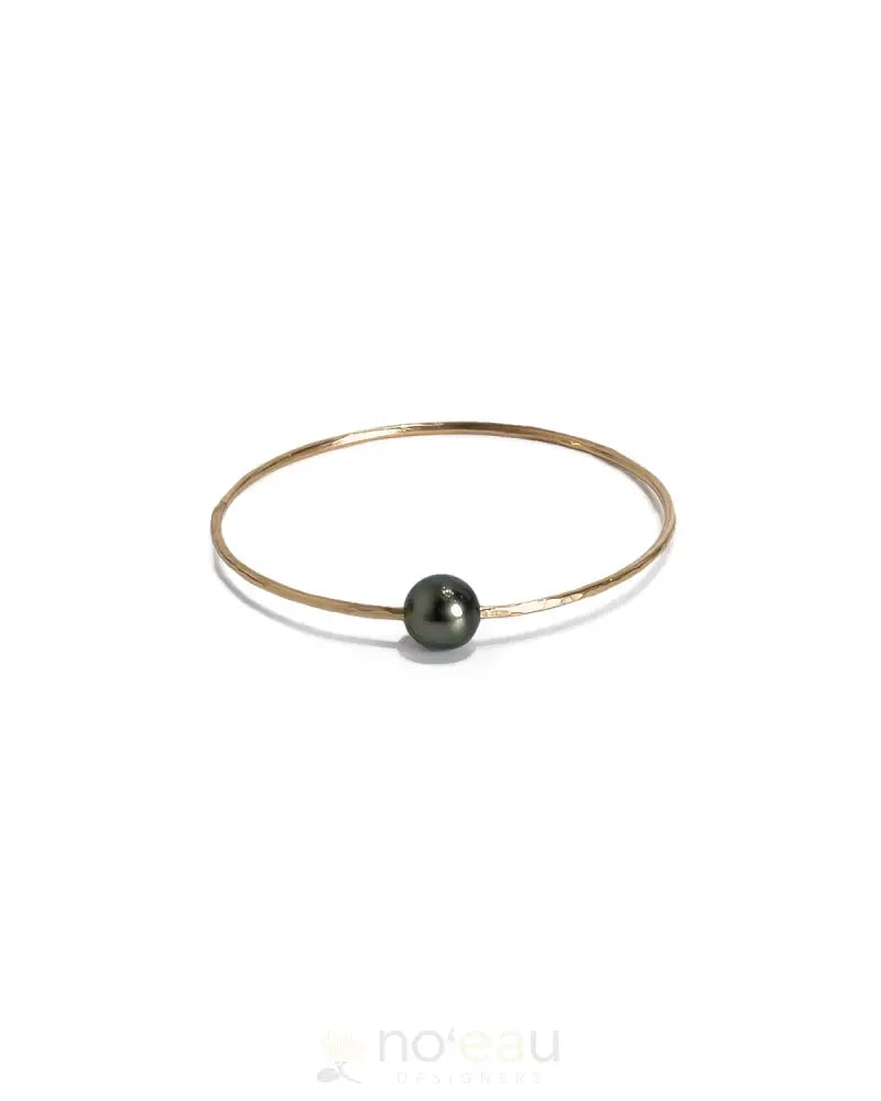 AUMOANA - Bangle With Single Tahitian Pearl - Noʻeau Designers