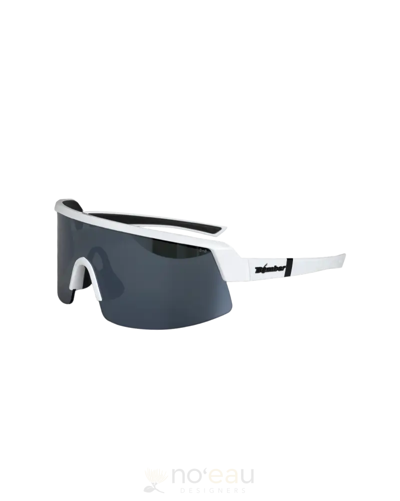 Bomber Eyewear - Bomb Rippa Polarized Safety Sunglasses Glossy White Frame Silver Mirror Lens