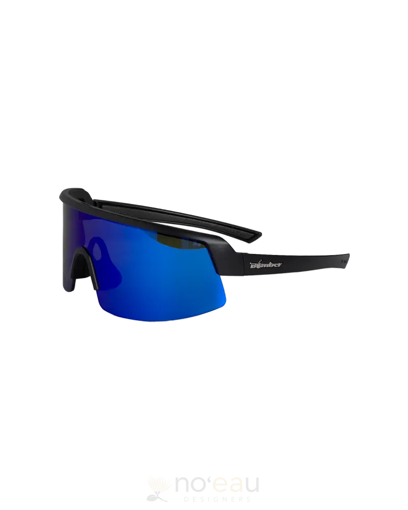 Bomber Eyewear - Bomb Rippa Polarized Safety Sunglasses Matte Black Frame Blue Mirror Lens