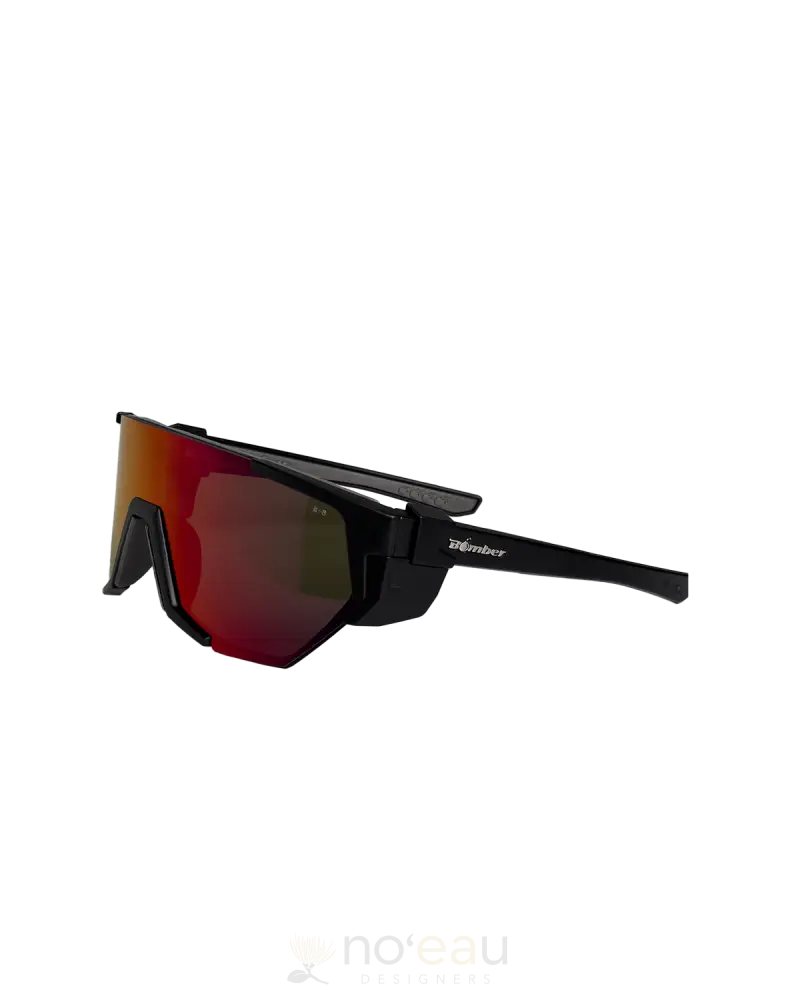 Bomber Eyewear - Jager Safety And Polarized Sunglasses Matte Black Frame Red Mirror Lens Accessories