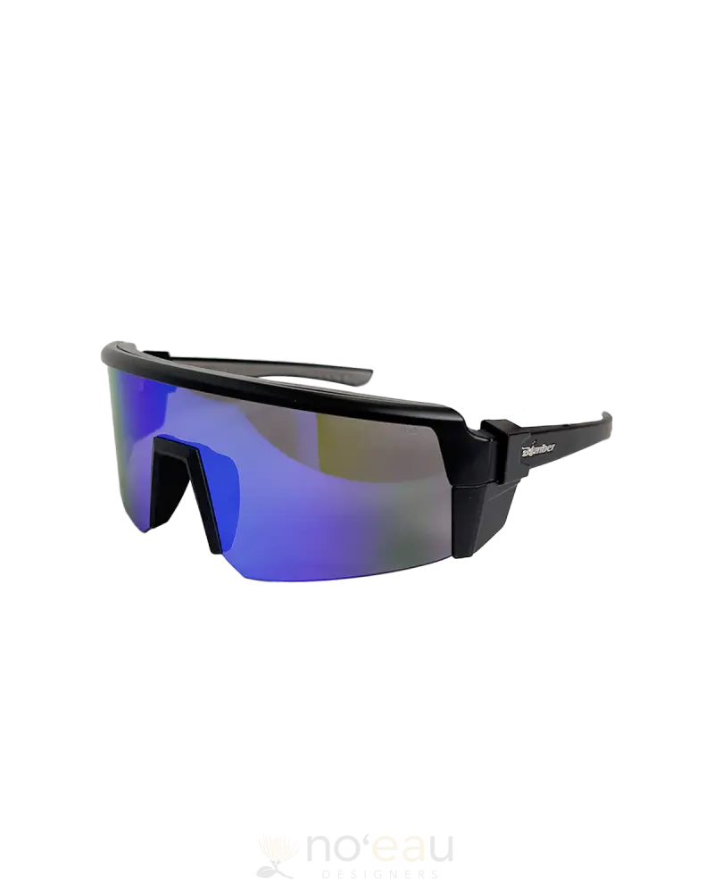 Bomber Eyewear - Smoke Bomb Matte Black Frame Glasses Blue Mirror Pc Safety Lens Gray Foam