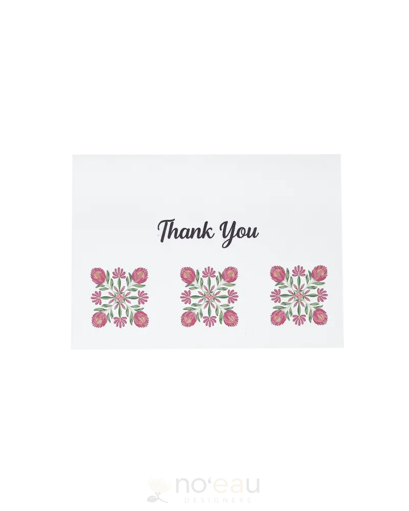 Crafts By Alexa - Assorted 3 Pack Note Cards Protea Thank You Stickers/Pins/Patches