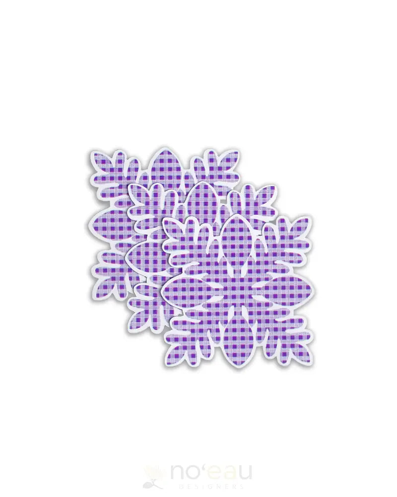 Crafts By Alexa - Assorted 3 Pack Palaka Quilt Stickers Papaya / Purple Stickers/Pins/Patches