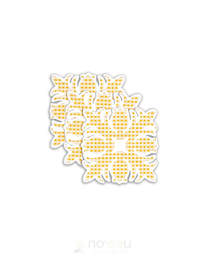 Crafts By Alexa - Assorted 3 Pack Palaka Quilt Stickers Pineapple / Yellow Stickers/Pins/Patches