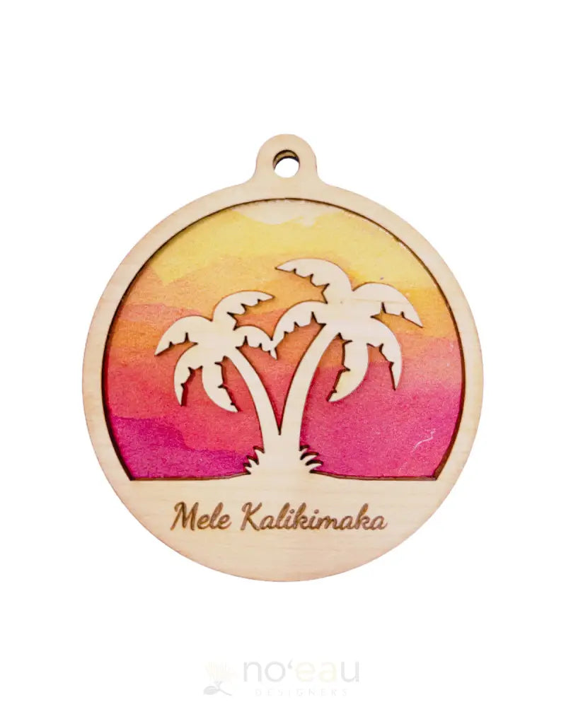 Crafts By Alexa - Assorted 3D Mele Kalikimaka Christmas Ornaments Palm Trees W/ Hammock Accessories