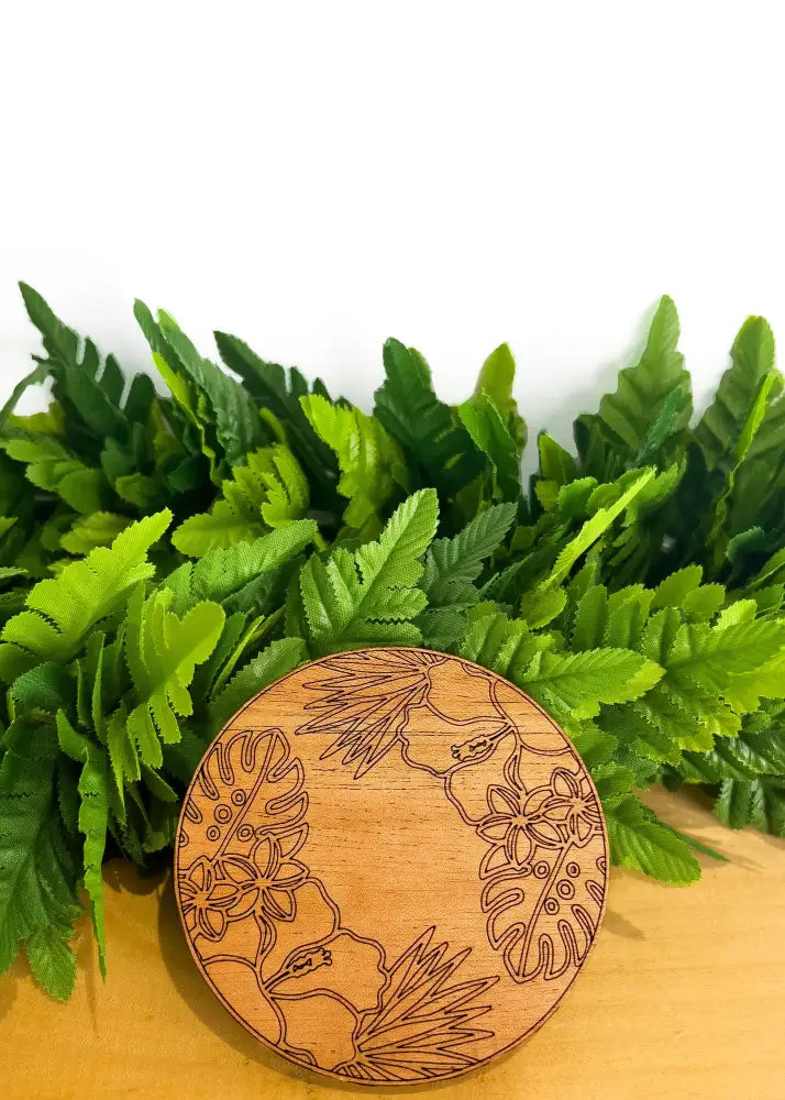 CRAFTS BY ALEXA - Assorted Mahogany Birch Wood Coasters - Noʻeau Designers