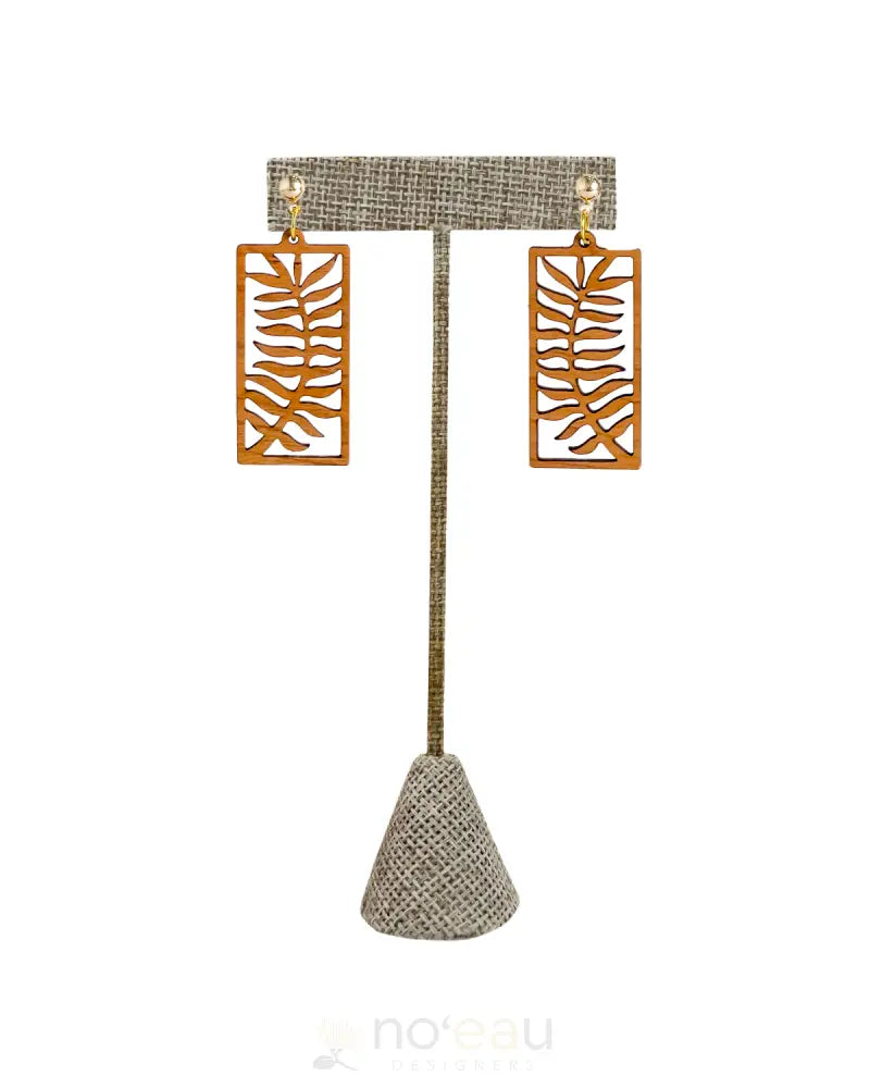 Crafts By Alexa - Assorted Tropical Leaf Dangle Earrings Fern / Rectangle Jewelry