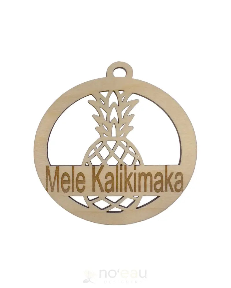 Crafts By Alexa - Mele Kalikimaka Birch Wood Ornaments Pineapple Accessories