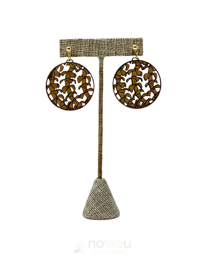 CRAFTS BY ALEXA - Puakenikeni 2 Mahogany Earring - Noʻeau Designers