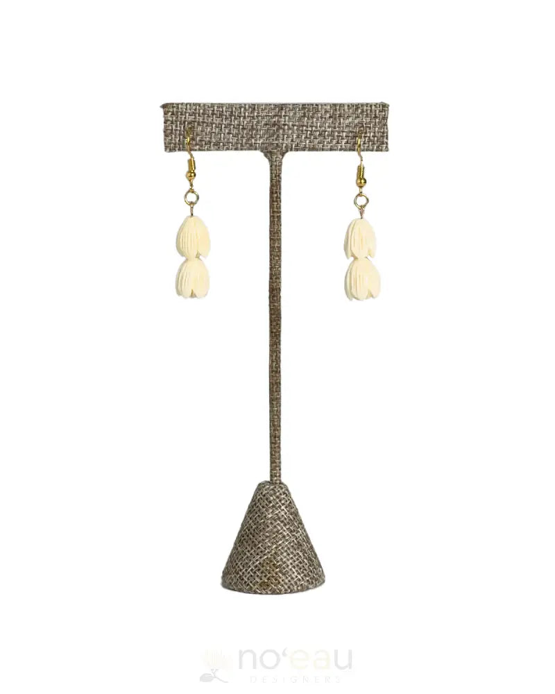 Cynthia Apana - 18K Gold Plated Double Pikake Earring Large Jewelry