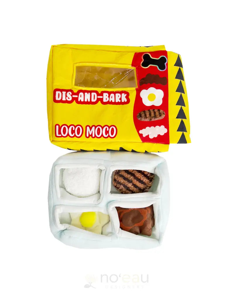 DIS AND BARK - 6-In-1 Loco Moco Plush Dog Toy - Noʻeau Designers