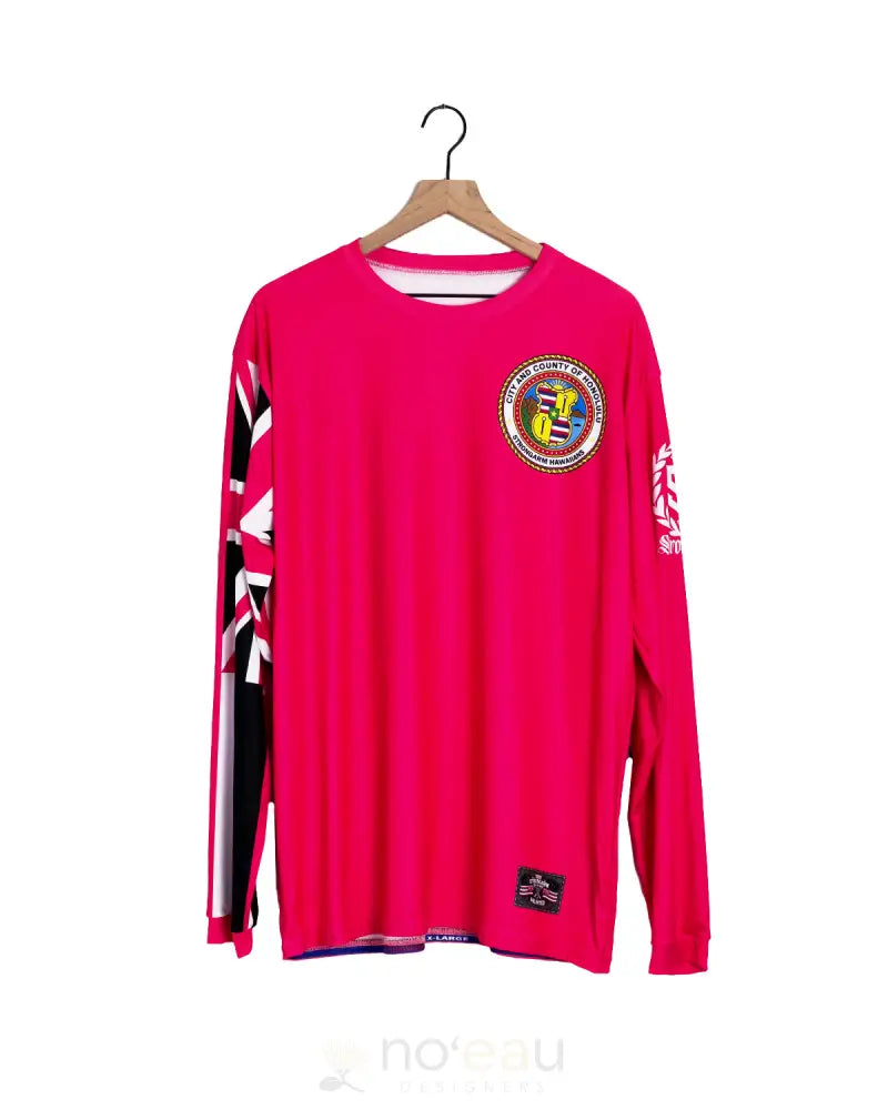 STRONGARM HAWAIIANS - City & County Pink Subdye Long Sleeve - Noʻeau Designers