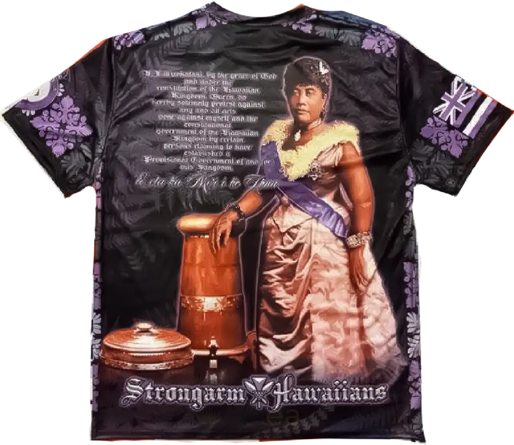 STRONGARM HAWAIIANS - Queen Liliʻuokalani Purple Sub Dye T-Shirt - Noʻeau Designers