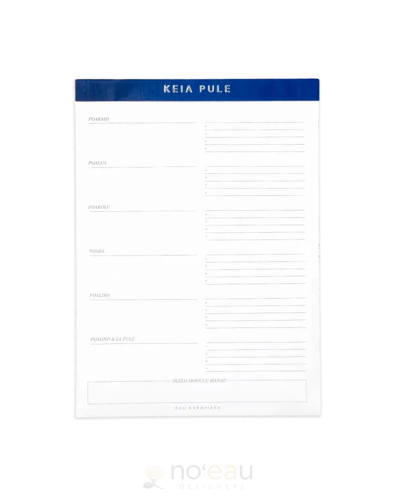 Ehu Kakahiaka - Assorted Keia Pule Legal Pads Blue Stationery