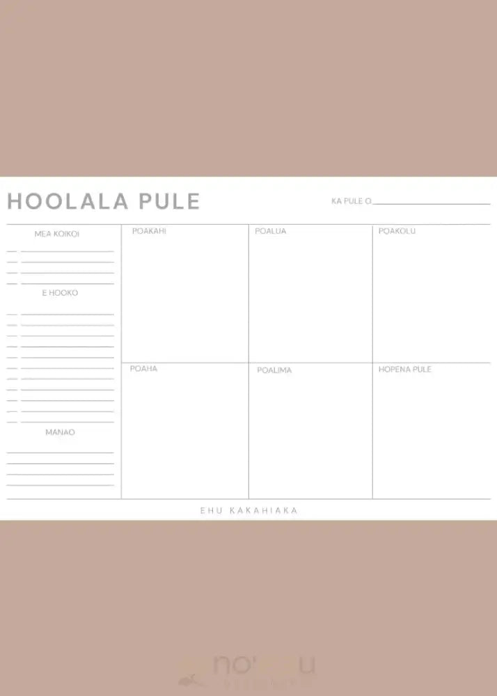 EHU KAKAHIAKA - Hoolala Pule Notepad - Noʻeau Designers