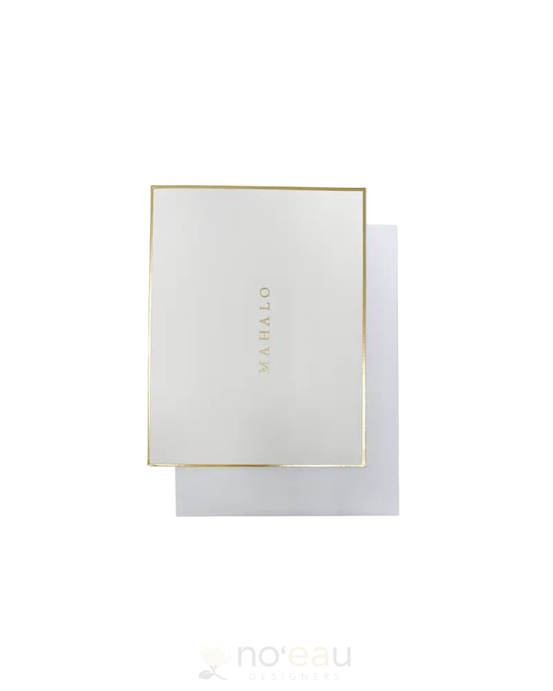 Ehu Kakahiaka - Mahalo Greeting Card White + Gold Stationery