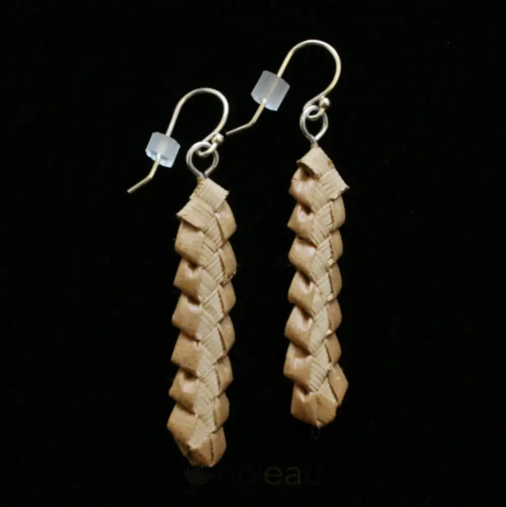 HAʻAHEO HAWAIIAN CRAFTS - ʻAmaʻu Natural Lauhala Earrings - Noʻeau Designers