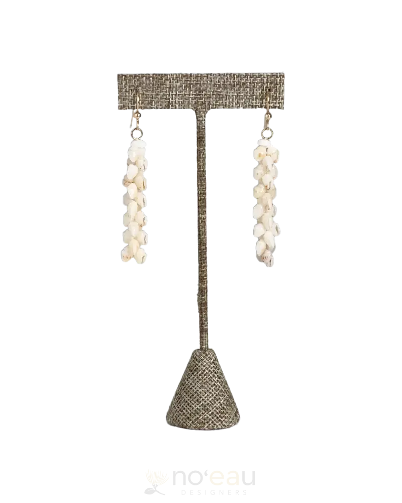 Haʻaheo Hawaiian Crafts - Assorted Pīkake Momi Niʻihau Shell Earrings Keʻokeʻo 2In Items