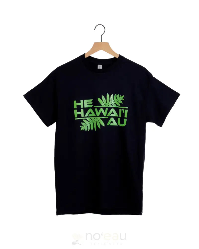 He Hawaii Au Black & Green T-Shirt - Noʻeau Designers