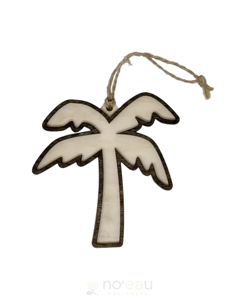 Hi Darling Shop - Assorted Double Birch Wood Ornament Palm Tree Home Goods