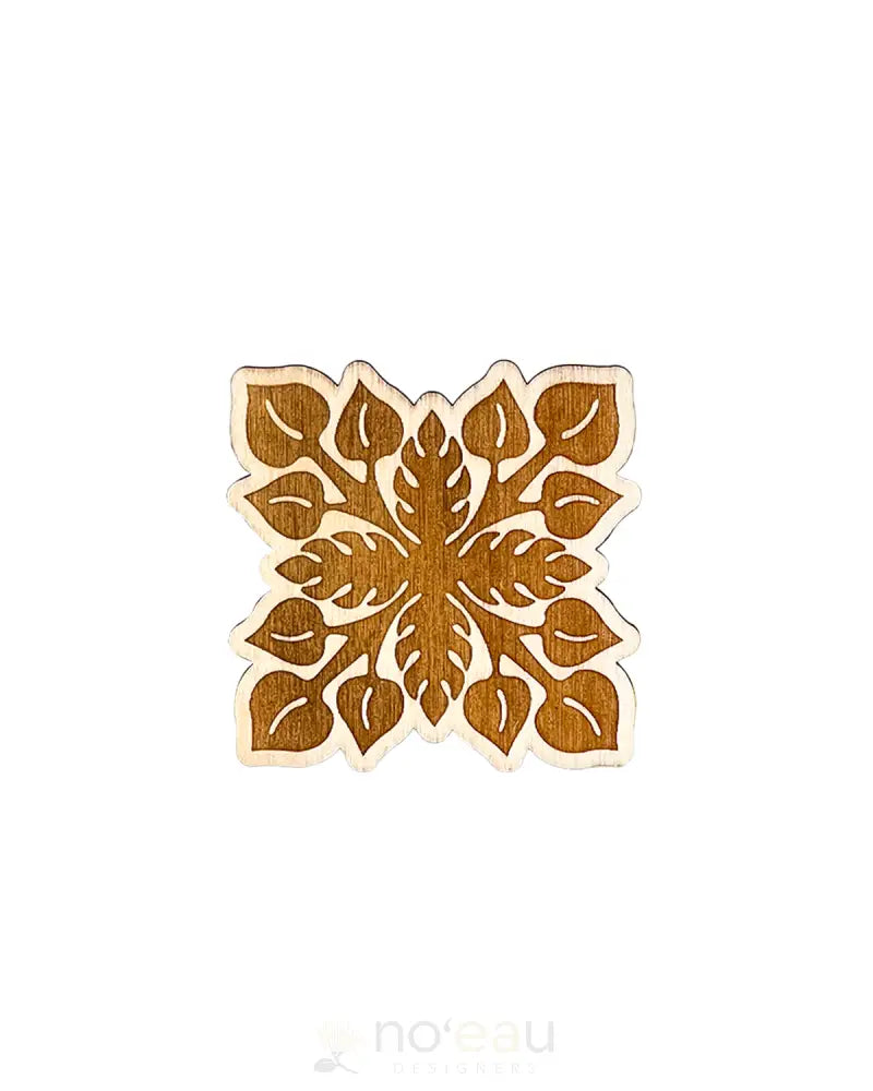 HI DARLING SHOP - Assorted Wood Hair Clips QUILT - ANTHURIUM HEALTH & BEAUTY